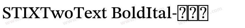 STIXTwoText BoldItal字体转换